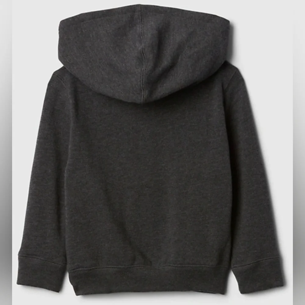 GAP Baby' Relaxed Logo Charcoal Zip Hoodie, Size 6-12m, New